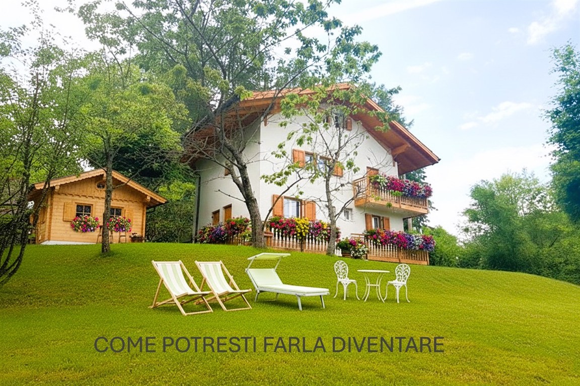 Vaneze chalet alpino su quattro piani nel verde